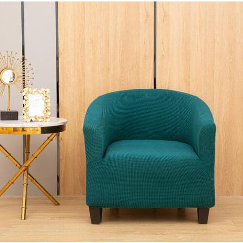 Club Chair Cover Stretch Armchair Covers Plain Dyed Tub Sofa Cover Spandex Couch Covers for Bar Counter Living Room Single Sofa