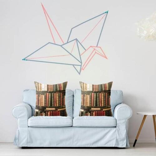 Retro Books Library Pattern Series Pillow Case Office Cushion Pillowcase Cover Waist Decorative Car Living Bedroom Sofa Roo N8D2