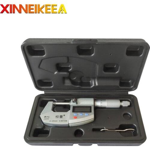 Digital Display Micrometer IP65 Waterproof Outer Diameter Micrometer 0-25mm 25-50mm 50-75mm 75-100mm Stainless Steel Micrometer
