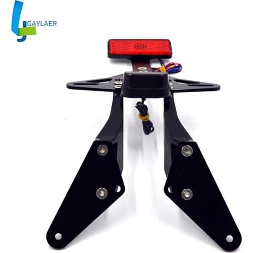 For Yamaha TMAX 530 2013 2014 2015 2016 Motorcycle Licence Plate Holder Number Plate Hanger Tail Tidy Bracket with Light