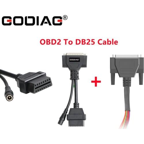 Godiag OBD2-DB25 Conventor Cable Works Together With Colorful Jumper Cable DB25