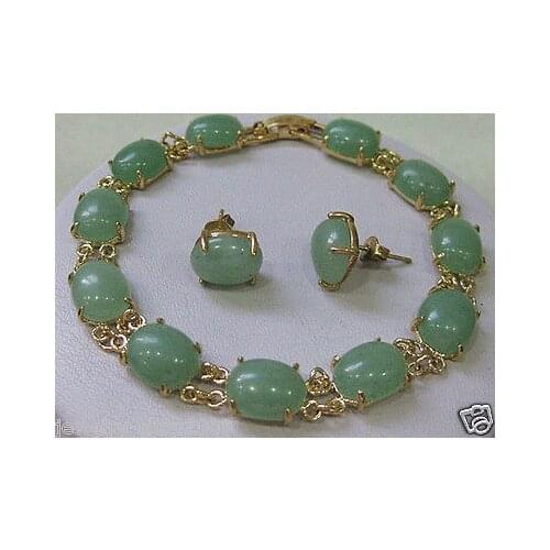 Hot sell Noble- hot sell new - Jewellery green * bracelet earring sets AAA style 100% Natural stone * Noble Fine jewe