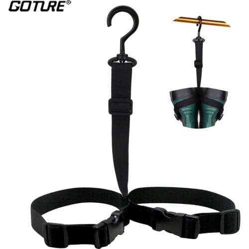 Goture Fishing Wader Hip Boot Hanger Strap Belt for Drying Wader Rack Storage Dryer Nylon Shoes Hook Fishing Accessories