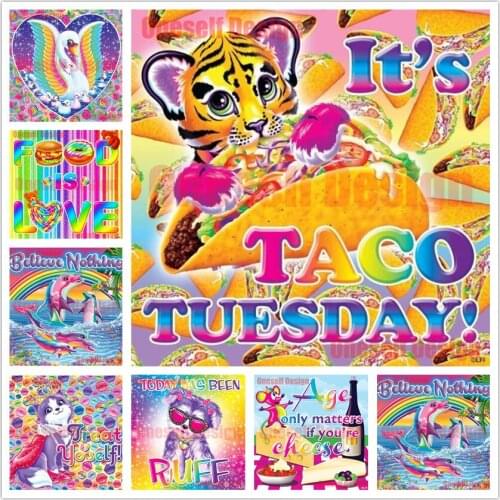 Colorful animal diamond mosaic diamond art kit flower 5d diamond painting full square diy diamond mosaic sale decortion home