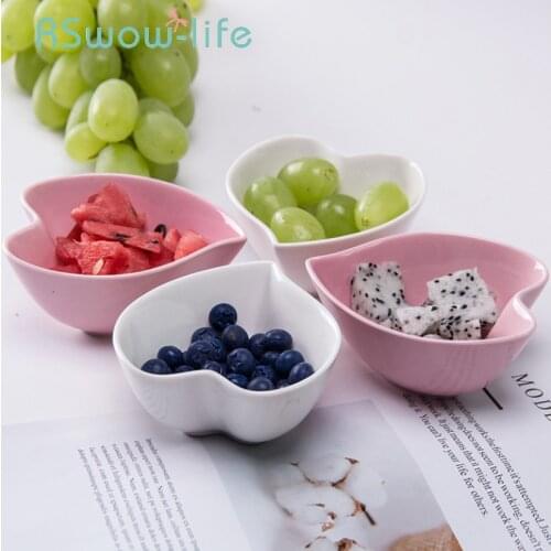 Creative Ceramic Dish Heart-shaped Small Dishes Hotel Restaurant Home Sauce Dish Candy Dishes Snack Bowl For Tableware