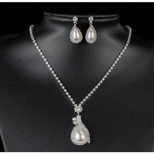 Cupronickel Tutenag White Copper Necklace Costume Bridal Jewelry Sets Jewellery Women Kids Girl Children Wedding Simulated Pearl