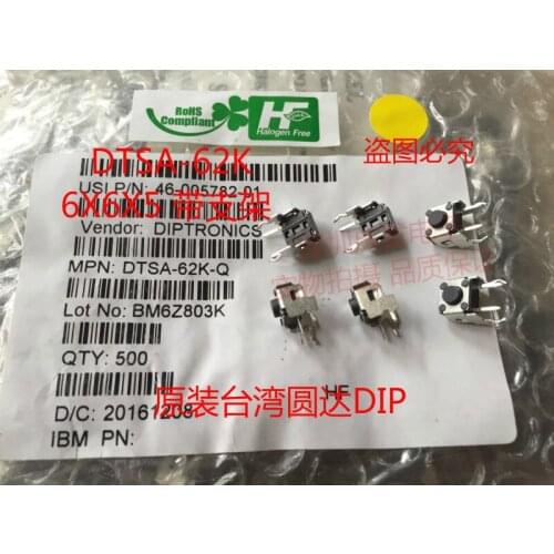 Original new 100% DTSA-62K-Q touch switch 6*6*5MM with bracket inching