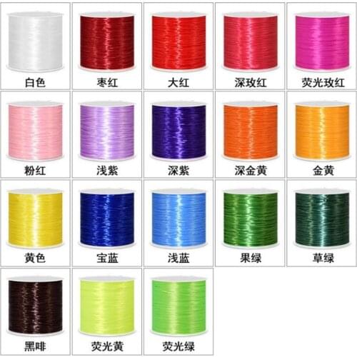 Pinkycolor 50M/Roll Strong Elastic Crystal Beading Cord 0.6mm Stretch Thread String Bracelet Wires For Jewelry Making Cords Line