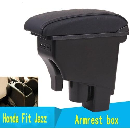 Arm Rest Rotatable For Honda Fit Jazz 2002-2007 Hatchback Center Centre Console Storage Box Armrest 2003 2004 2005 2006 2007