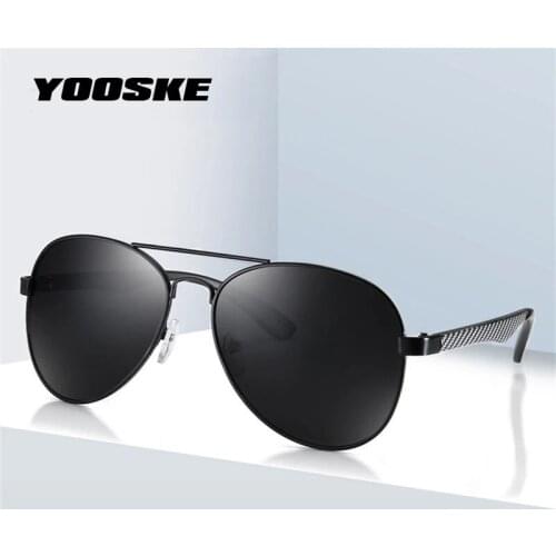 YOOSKE Pilot Polarized Sunglasses Men Driving Fishing Sun Glasses Women Brand Luxury Design Driving Eyewear Female Glasses UV400