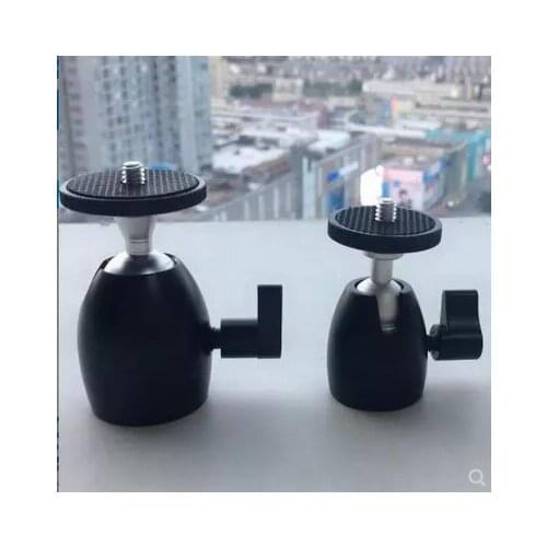 Q39 Mini Ball Head Tripod Heads 1/4'' Hot Shoe Mount Stand adapter All Metal Ball Head for Monopod Tripod Light Stand