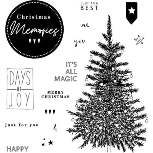 Christmas stamp Clear Stamp for Scrapbooking Transparent Silicone Rubber DIY Photo Album Decor Z80