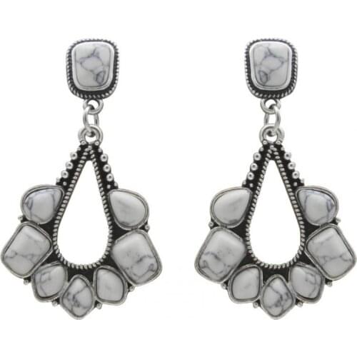 European and American Retro Style Ancient Drop-Shaped Exaggerated Earrings Jewelry