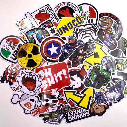 40 pcs Funny Car Stickers on Motorcycle Suitcase Home Decor Phone Laptop Covers DIY Vinyl Decal Sticker Bomb JDM Car styling