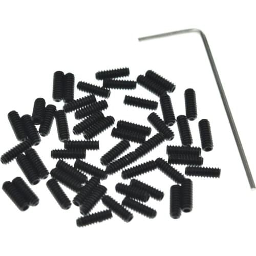 KAISH 50x US #4-40 & Metric M3 Stainless Steel Guitar Bridge Saddle Height Adjustment Screws Fits for Fender Strat/Tele