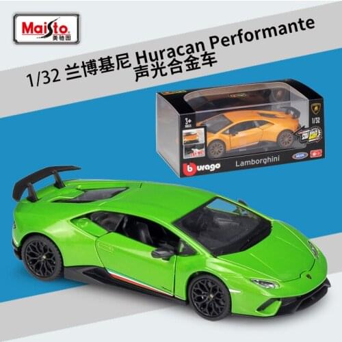 Nicce Bburago 1:32 Lamborghini Huracan PMMA display box acousto-optic alloy simulation pull back car Collect gifts toy