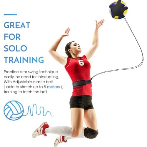 Volleyball Training Belt Aid Solo Practice Trainer 1.7M Adjustable Elastic Belt for Arm Swing Serve Trainer Volleyball ball 2021