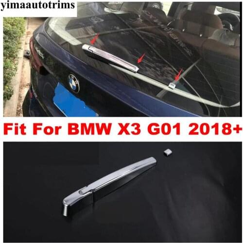 Rear Windshield Window Windscreen Rain Wiper Cover Trim For BMW X3 G01 2018 - 2021 ABS Chrome Accessories Exterior Refit Kit