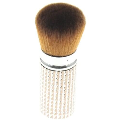 Golden Retractable Aluminium Holder Grey Hair Good Quality Face Maquiagem Make Up Foundation Blush Powder Makeup Cosmetic Brush