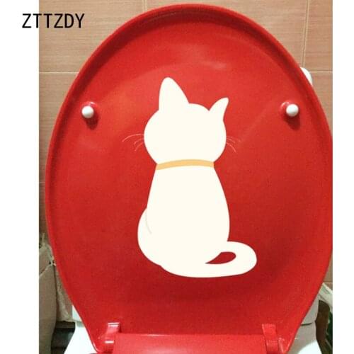 ZTTZDY 13.7*23CM Toilet Sticker Living Room Decoration Wall Sticker The Cats Silhouette T3-0011