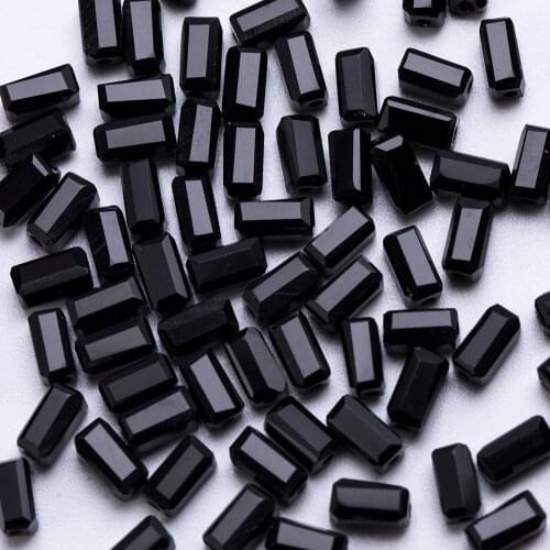 4mm Czech Faceted Loose Long Glass Cube Beads For Making Jewelry Accessories Costume Material Diy Small Crystal Beads Wholesale