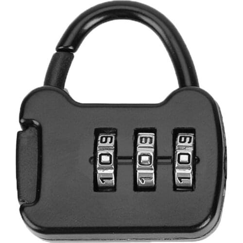 1pc 3 Digit Code Combination Password Lock Mini Portable Travel Luggage Case Safety Lock Zinc Lock Backpack