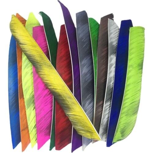50Pcs/Lot ONTFIHS Fletchingr Full length Real Turkey Feather Archery Arrow Feather Fletches Ink Paintng