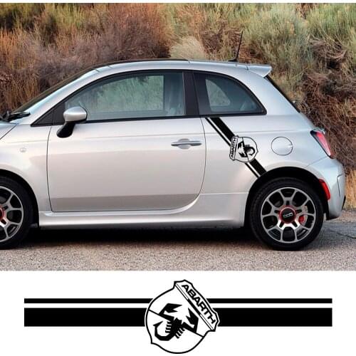 Car Side Stickers DIY Sport Stripe For Fiat 500 Grande Punto Ducato Panda Tipo Abarth Auto Vinyl Film Decor Car Accessories