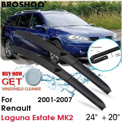 Car Wiper Blade Front Window Windscreen Windshield Wipers Blade Accessories For Renault Laguna Estate MK2 24"+20" 2001-2007