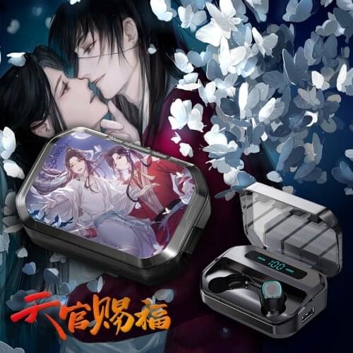 Tian Guan Ci Fu Xie Lian Bluetooth earphones For Android Wireless Earbuds 5.0 Charging box HD Anime Mo Dao Zu Shi cosplay