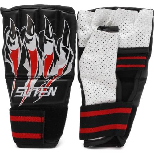 Half-finger Boxing Gloves Sandbag Training MMA Fighting Sparring Combat Gloves