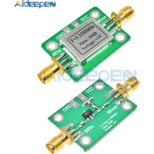 DC 3.3V-6V 5-3500MHz LNA RF Broadband Signal Low Noise Amplifier Power Amp High Gain 20dB Module With Shielding