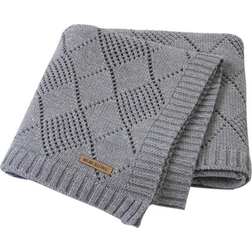 Baby Blankets Super Soft Newborn bebes Swaddle Wrap 100*80cm Knitted Infant Kids Stroller Basket Bed Blankets Sleeping Covers