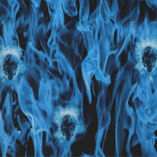 CSKH135-3 1m wide skull flame water transfer film 10m length hydro transfer printing