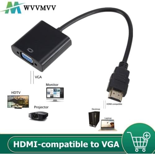 HD 1080P Digital to Analog Converter Cable HDMI-compatible to VGA Adapter For PS4 PC Laptop TV Box to Displayer Projector