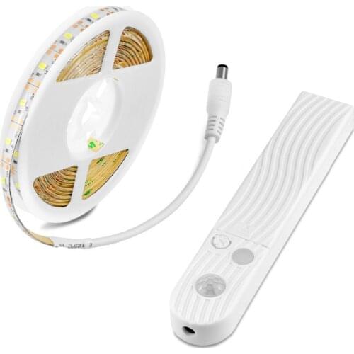 Ip65 Waterproof Led Strip Pir Motion Sensor Light Smart Turn On Off Bed Light Flexiable Led Strip Lamp For Closet Stairs Kitchen