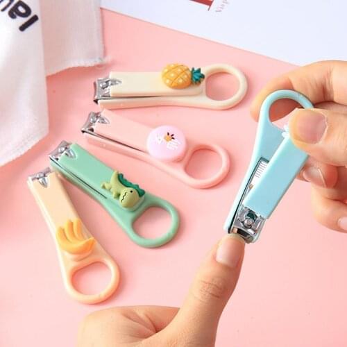 Kapmore Stainless Steel Nail Clipper Cute Fruit Decor Mini Fingernail Cutter Toenail Clipper Nail Cutter Portable Nail Clipper