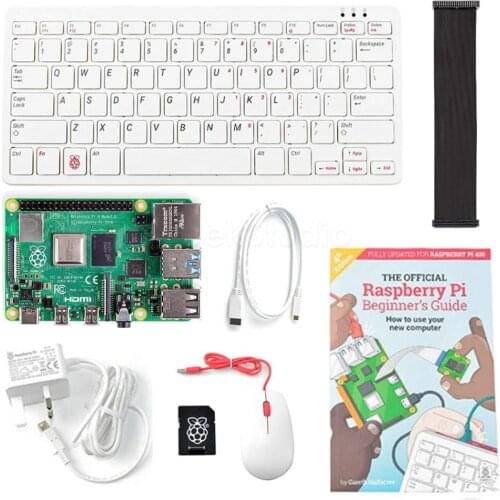 Raspberry Pi 400 Keyboard Personal Computer Kit Keyboard with a Built-in Computer 4GB LPDDR4-3200 USB HDMI Cable GPIO header