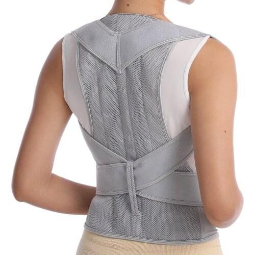 ABS Bone Shoulder Therapy Lumbar Posture Corrector Spine Support Belt Upper Back Brace Kyphosis Correcting Band Corset Women Men