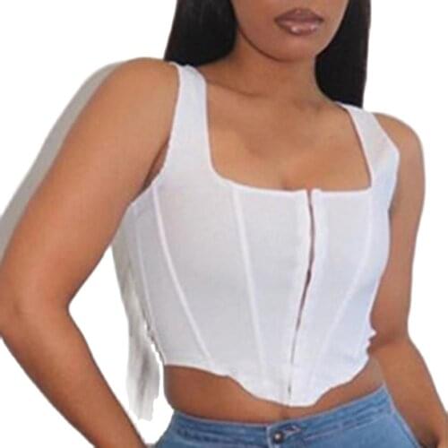 Summer Tank Top Women Shoulder Strap Sleeveless Women Solid Color Slim Vest Shirt Plus Size Crop Women Tank Top 2021