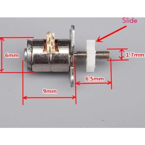Mini Micro Stepping Motor With Slider 6mm 2 Phase 4 Wire Stepper Motor 3V-5V Stepper Motor Screw Slide Table DIY Accessories