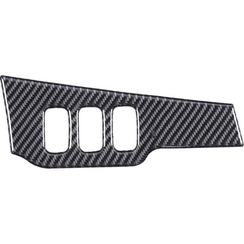 For Mitsubishi Lancer EVO 2008-2015 Car Carbon Fiber Dim Light Control Sticker Headlight Switch Cover Trim Accessories