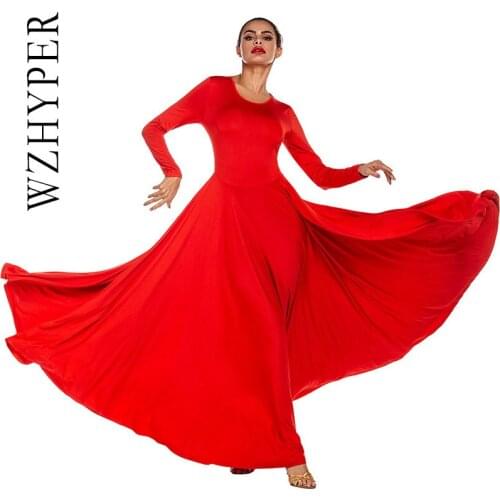Latin Dance Dress Girls Large Swing Pleated Ballroom Dancing Samba Costumes Women Red Latin Skirt Waltz Morden Dance Wear