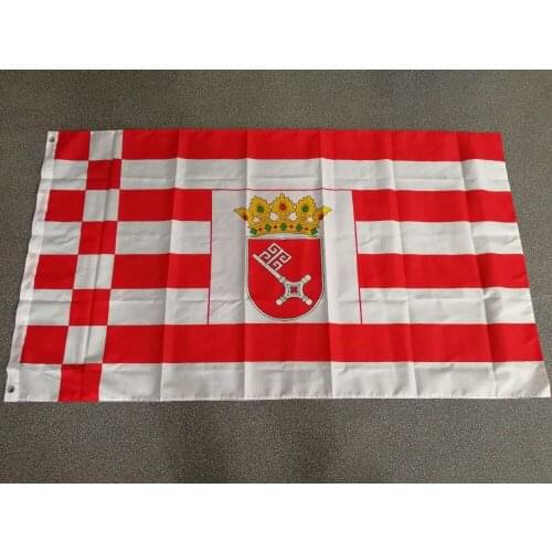 Hanging 90x150cm germany Civil flag of Bremen with middle arms