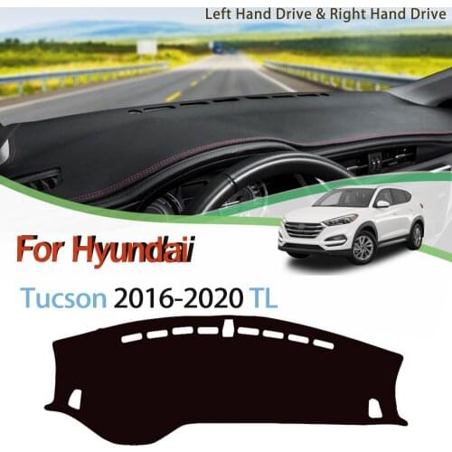Anti-Slip Mat For Hyundai Tucson 2016-2020 TL Dashboard Cover Pad Sunshade Dashmat Carpet Anti-UV Car Accessories Rug