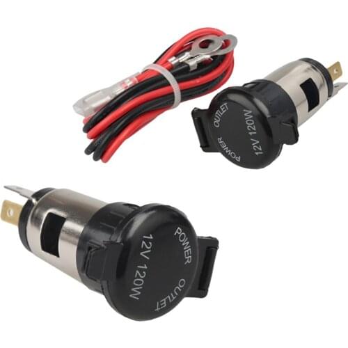 2017 Newest 12V 120W Motorcycle Car Boat Tractor Cigarette Lighter Power Socket Plug Outlet