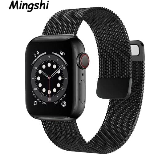 Straps For Apple Watch Series 6 Band SE 44mm 40mm iWatch 5 4 Milanese Strap For Applewatch 3 42mm 38mm Stainless Steel Bracelet