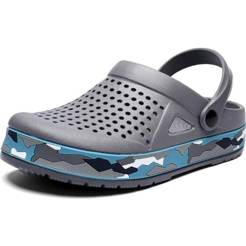 Men Shoes Summer Hole Shoes Comfortable Sandals Beach Men Soft Slippers Men Sandals Mens Lightweight Outdoor Lazy Sandals