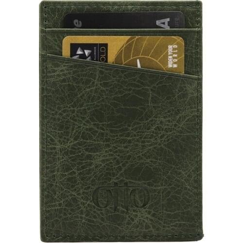 Otto Genuine Leather Card Wallet Rfıd Protected Slim Design