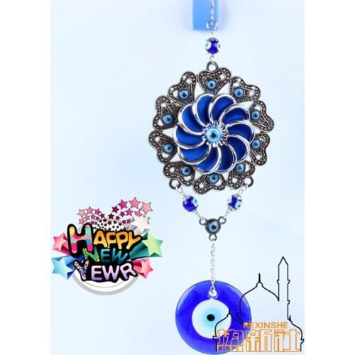 Turkey blue diamond ornaments Muslim eyes safe evil town house metal wall ornaments Jushi Pendant